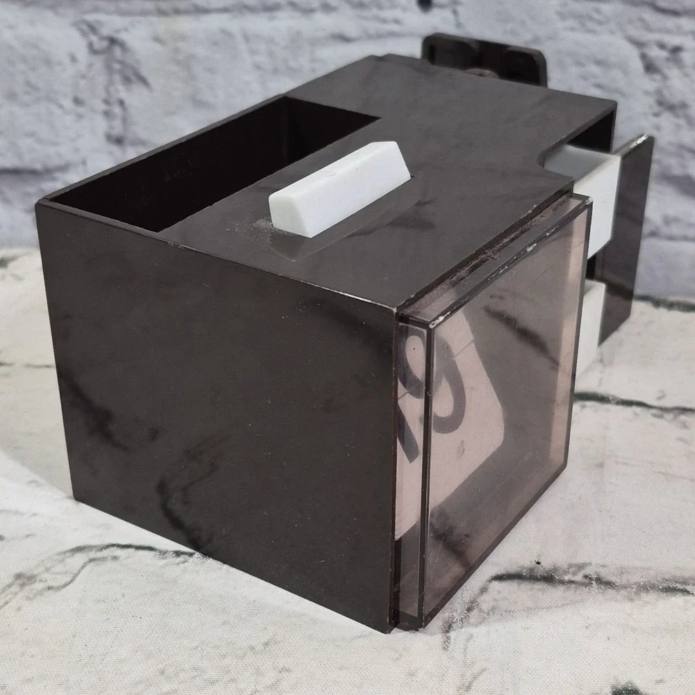Vintage Perpetual Desk Calendar Clicker Tape Dispenser Desk Tray Hong Kong 1970s